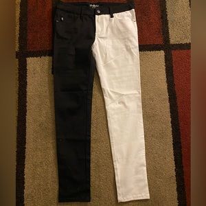 Royal Bones Half Black Half White Jeans